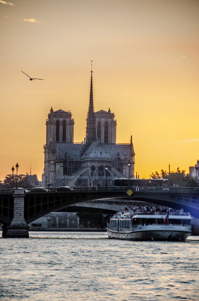 The Seine at dusk