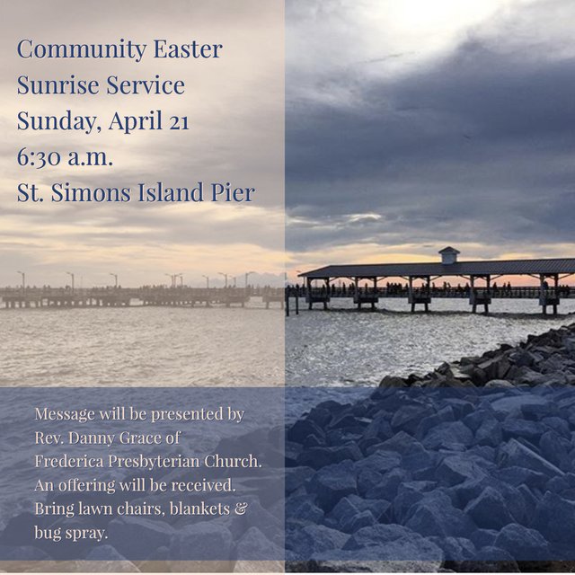 Easter sunrise service at the pier