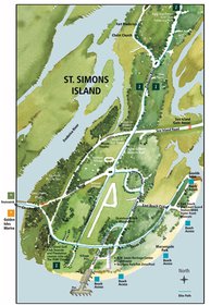 St Simons Island Pocket Guide Map
