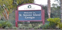 St Simons Welcome Sign