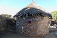 Round house with thatched roof