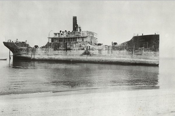SS Atlantus shipwreck remains near Cape May NJ