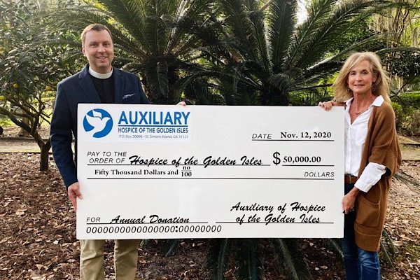 Auxiliary of Hospice of the Golden Isles check presentation 2020