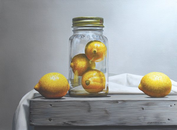 Lemons in Mason Jar by Loren DiBenedetto