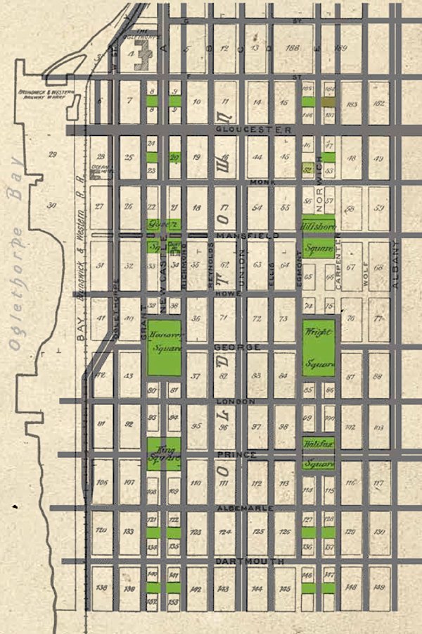Map of Brunswick Squares