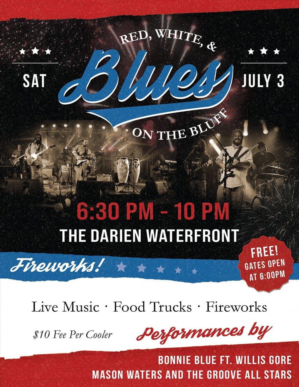 Red White Blues on the Bluff 2021 updated poster