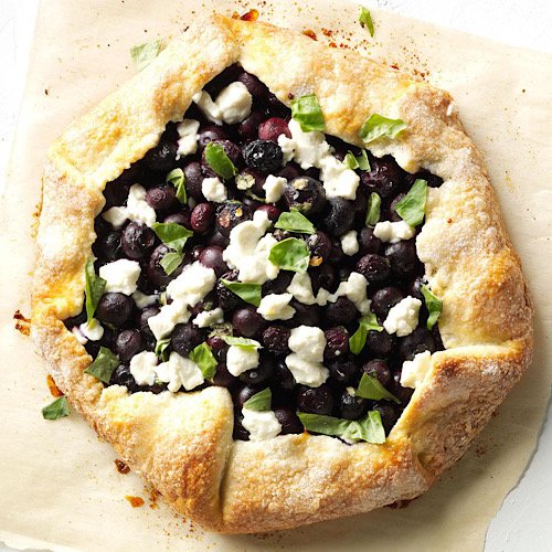 Blueberry Basil Goat Cheese Galette