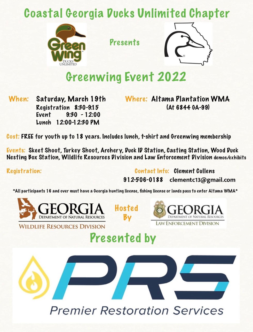 Coastal Georgia Ducks Unlimited Greenwing Event 2022