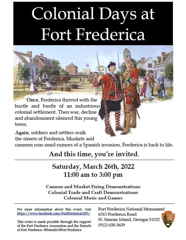 Fort Frederica Colonial Days 2022