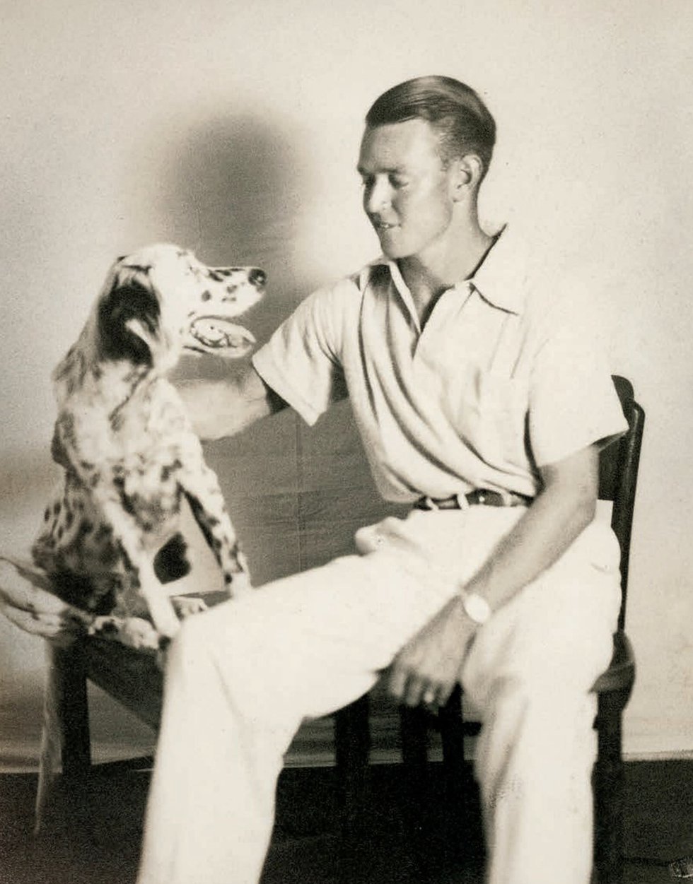 Fred Missildine and his dog