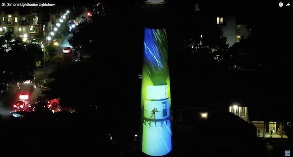 St. Simons Island Lighthouse 150th Birthday Laser Projection Show