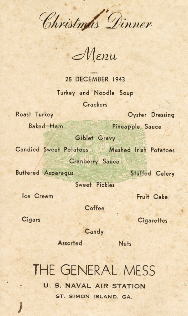 Christmas Menu 1944