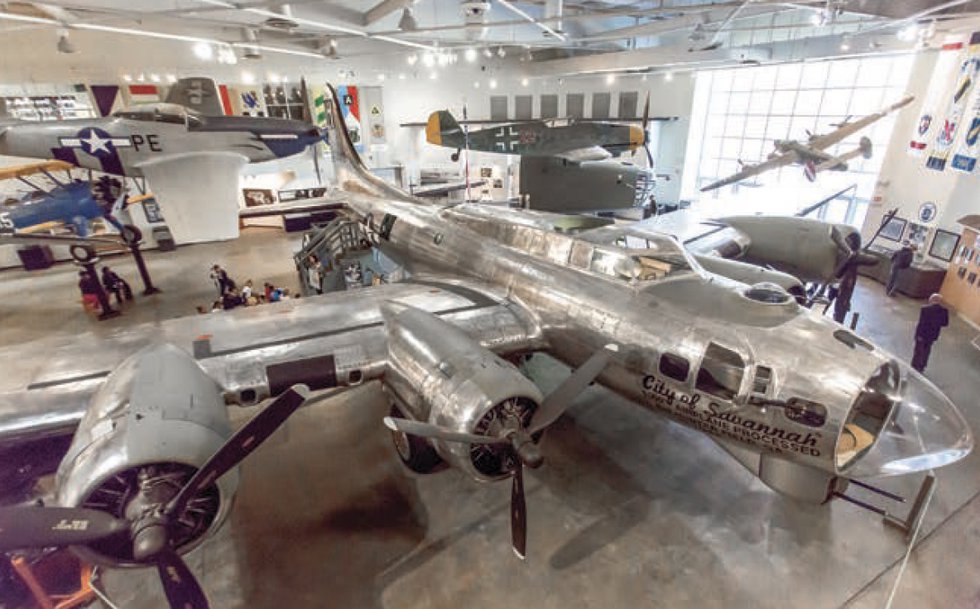 Restored B-17 City of Savannah at the Mighty Eight Air Force Museum