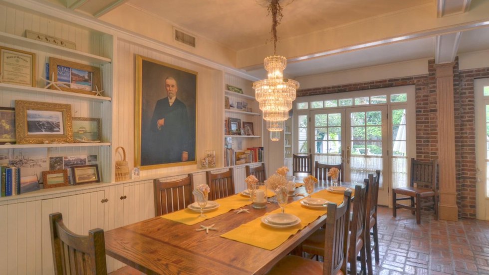 Strachan Carriage House Dining Room with portrait
