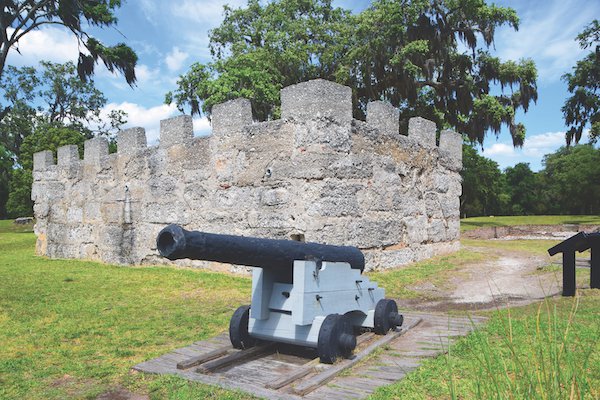 Historic Fort Frederica in St Simons Island, Georgia