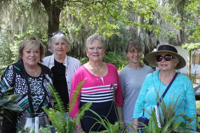 Hamilton Plantation Garden Club members: Judith Summer,  Dee James, Sandy Bonilla, Marion Kennedy, Kay Hanson