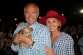 Simon and Pamela Curtis with a furry friend