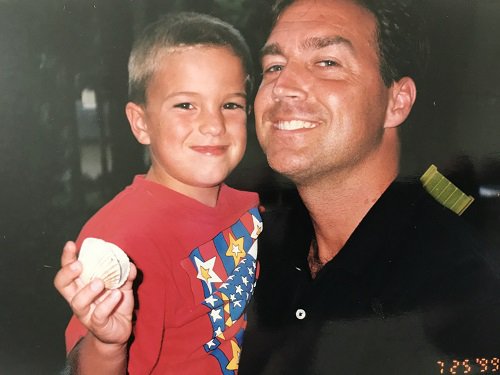 David and his nephew in 1999