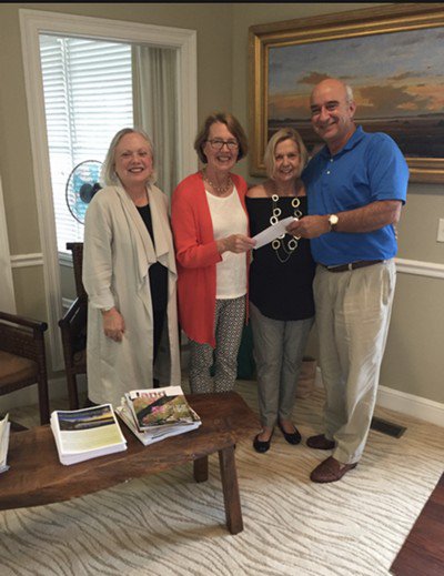 Check presentation from Live Oaks Garden Club to St. Simons Land Trust