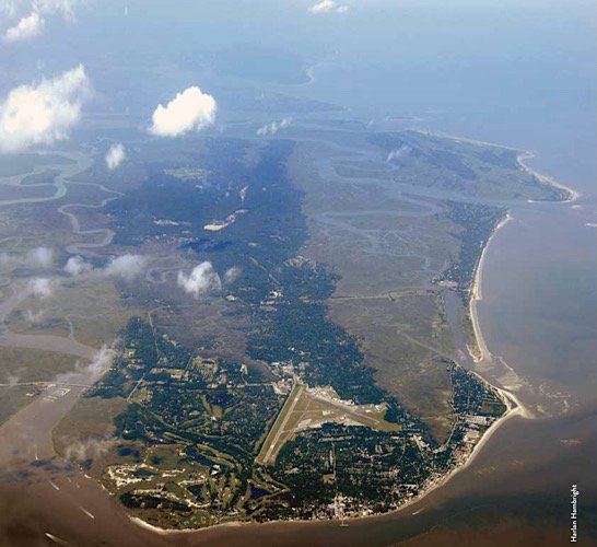 Aerial view of St Simons Island