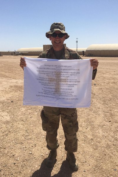 Chaplain Billy Barrow serving in the Middle East