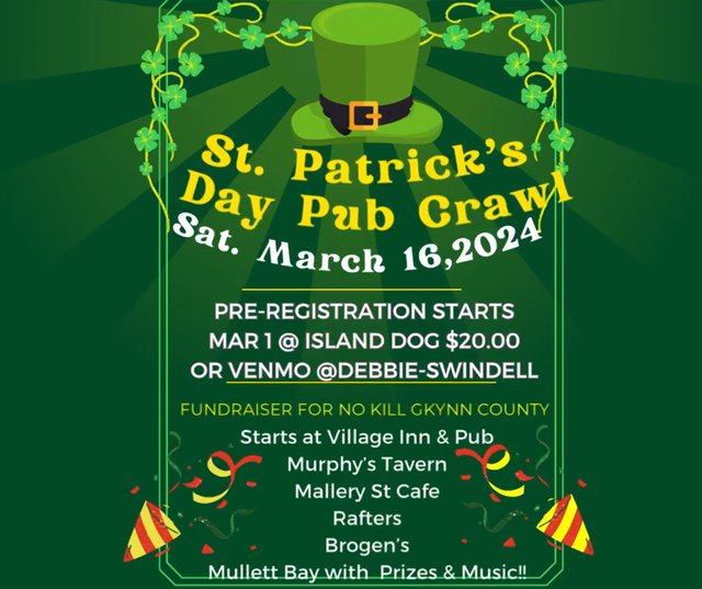 St Patricks Day Pub Crawl 2024