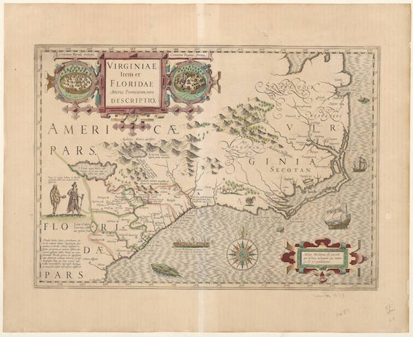Jodocus Hondius, Virginiae Item et Floridae, circa 1620
