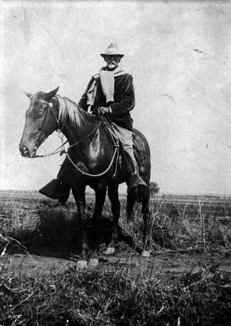 James Dent on horseback