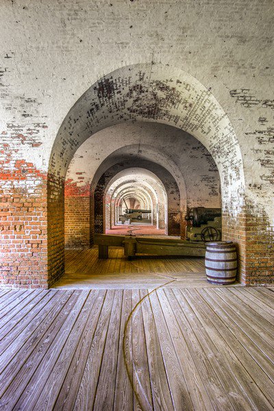 Fort Pulaski Walls and Cannon