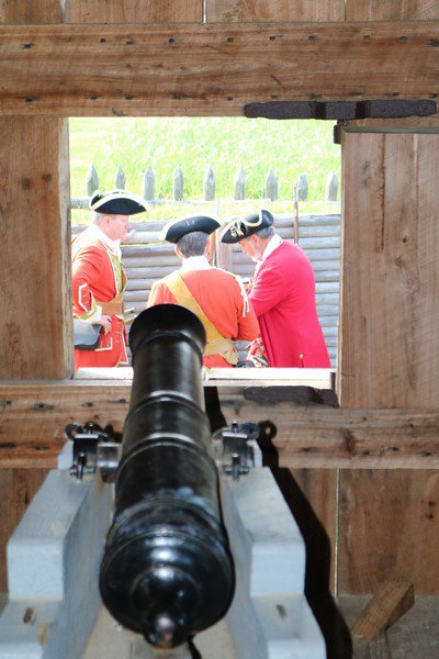 Fort King George Redcoats through the Window